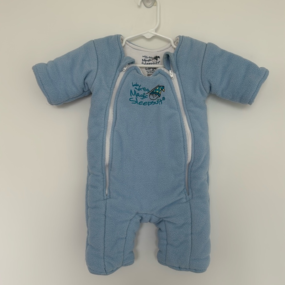 Baby Merlin's Magic Sleepsuit, Blue - Size L (6-9M)